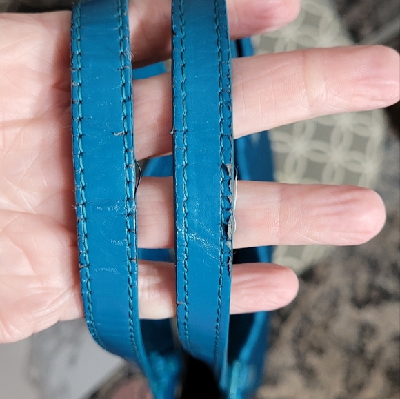 Michael Kors Neoprene Jet Set Monogram Teal Tote - Picture 10 of 10